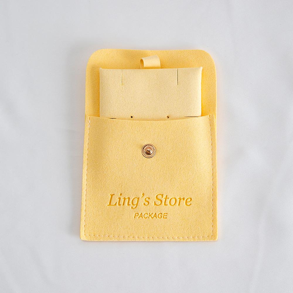 20/50/100Sets Custom Logo 8x8cm Jewelry Microfiber Snap Bag Insert 6x6cm Paper Cards for Earring Stud Necklace Storage Organizer