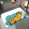 Cartoon-G-Garfield Floor Mat Diatomite Bath Mat, Quick Dry Absorbent Non-Slip Door Mat