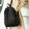 Multi-pocket Travel Backpack Solid Color Student Schoolbag Fashion Nylon Backpack  Men