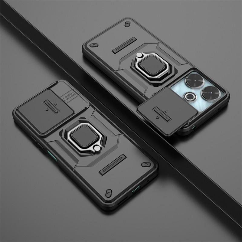 For Xiaomi Poco M6 4G Case Slide Camera Len Phone Cases For Xiaomi Poco M6 4G Shockproof Armor TPU PC Cover Xiaomi Poco M6 4G