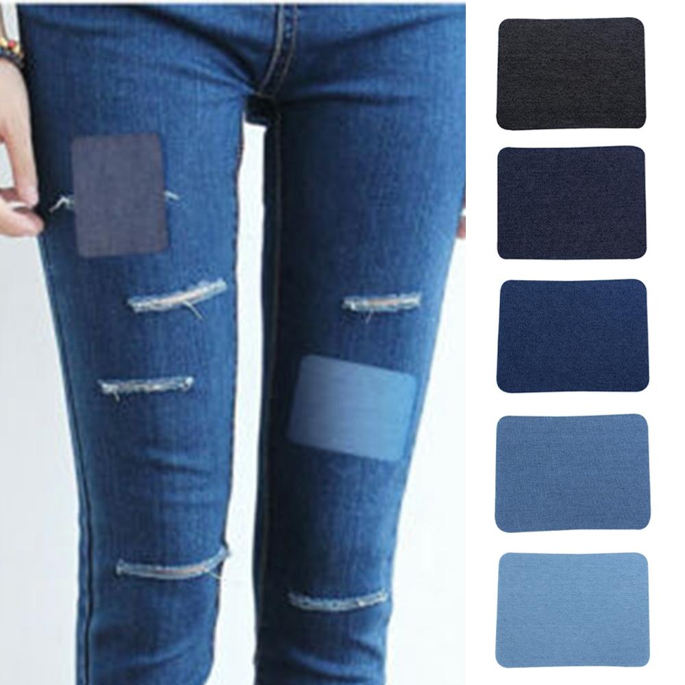 Fashionable Iron On Jean Patches for Clothes Repair 10Pcs Colors
