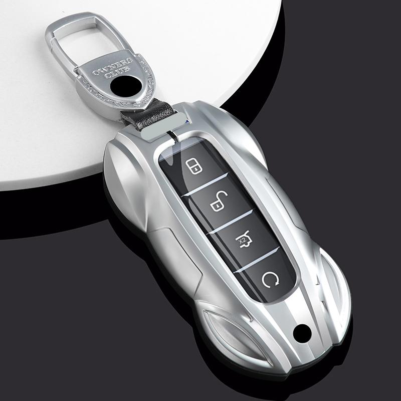 Metal Car Remote Key Cover Case Holder Shell Styling For BYD New ATTO 3 Qin L Song Plus Dmi Han Tang Dolphin Seal U EV Sealion