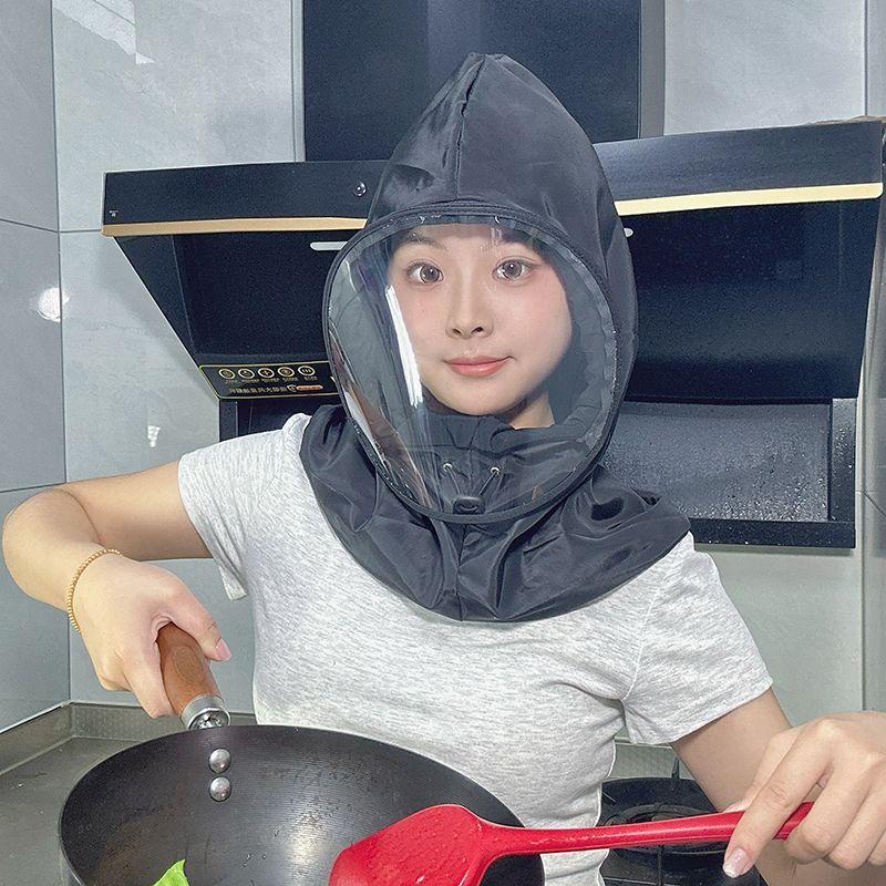 Cappello da Cucina da Donna Berretto da Cucina Scudo Anti Schizzi d'Olio Copri Viso Copricapo Protettivo Riutilizzabile Maschera Antipolvere per Spruzzi di Cottura Apicoltore da Fattoria