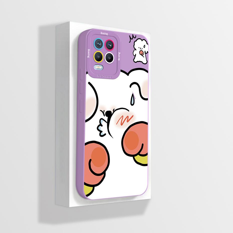 For Realme 8 Case Realme 8 5G Phone Case Realme 8i Case Realme 8 Pro 8s Aesthetic Cartoon Astronaut Square Shockproof Back Cover