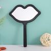 1Pc Handheld Makeup Mirror Lip Shape Makeup Vanity Mirror With Handle Hand Mirror Salon Compact Mirrors Cosmetic Mirror For Women