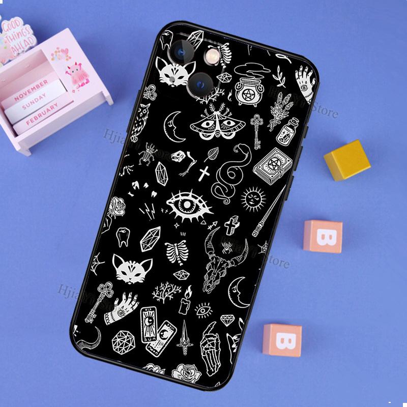 

Occult Witchcraft Moon Gothic Witch Case For iPhone 12 13 Pro Max XS X XR Phone Cover For iPhone 11 14 Pro Max 8 7 Plus Case iPhone 12 Pro