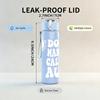 1PC Don’t Quit Keep Fight Slogan Text 750ml Color Plastic Sports Water Bottle Leakproof Flip Straw Lid Suitable for Sports Office Home Use