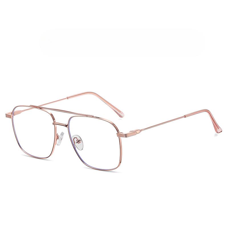 Myopia Frame Candy-colored Anti-blue Computer Mirror Metal Technology Glasses Frame for Men and Women with Flat Mirror.
