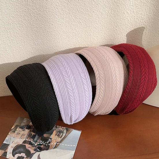 Women Retro Headband Elastic Design Wide Hair Hoop Adjustable Fit Lightweight Comfortable Hair Accessory