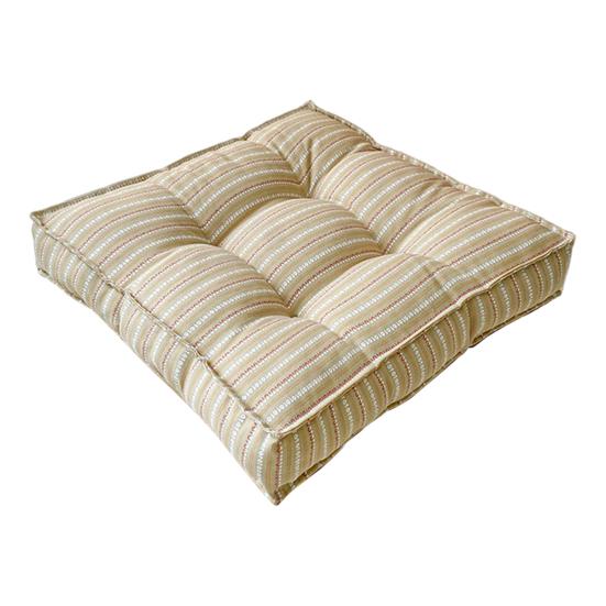 18" X 18" Seat Cushion Thickened Square Office Chair Pad Striped Soft Padded Hip Cushion Modern Floor Sitting Pad for Home Living Room Bedroom
