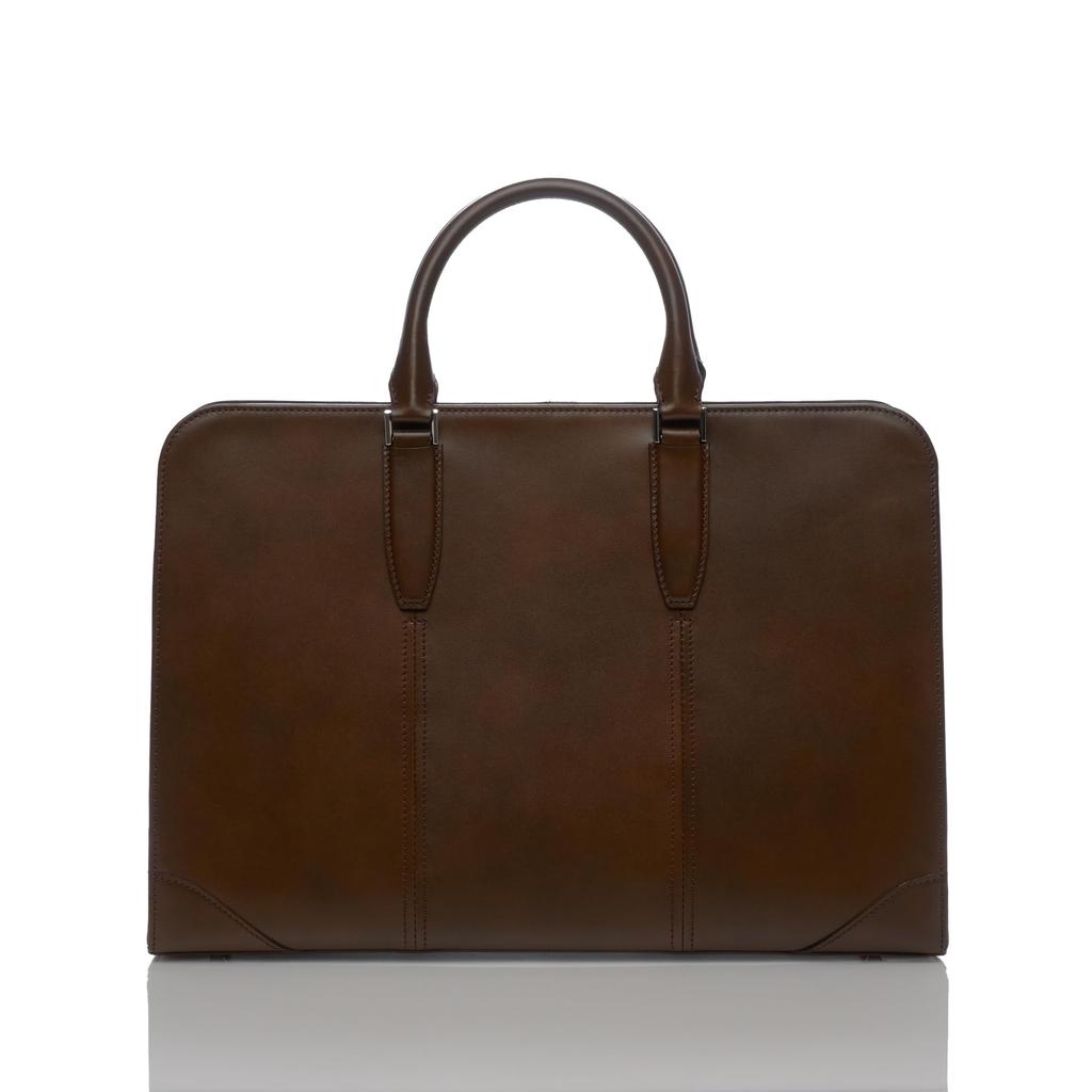 Business Bag B4 Size PC Storage Genuine Leather Made In Japan Briefcase Hand Dyed Antique Leather Light Brown [Ultima Tokyo] Men's "Bart" No.70146
