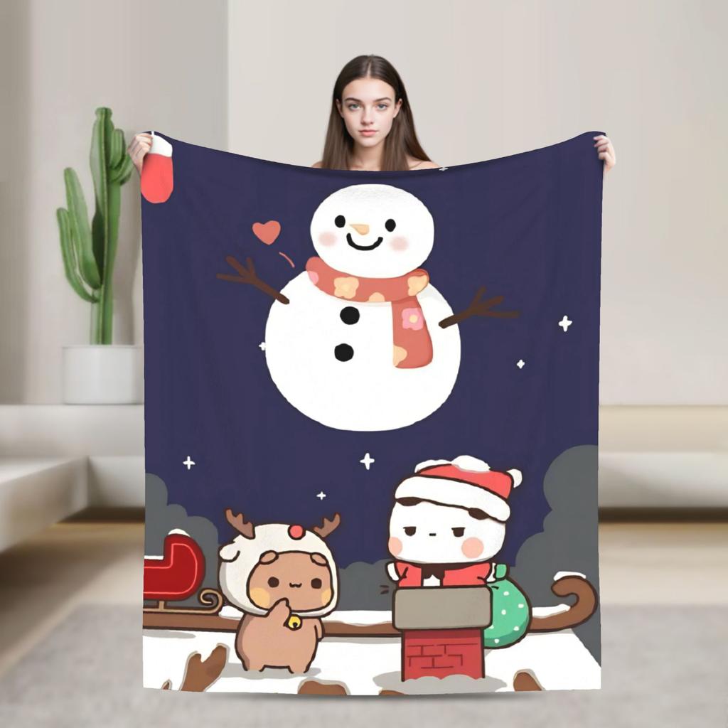 Cartoon Bubu Dudu Blankets Fleece Summer Bear Cute Portable Soft Throw Blanket for Sofa Couch Plush Thin Quilt