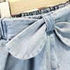 Girls Cute Bow Denim Shorts Summer Loose Short Pants For Girl 1-7 Years Elastic Waist Short Jeans Kid Girls Clothing