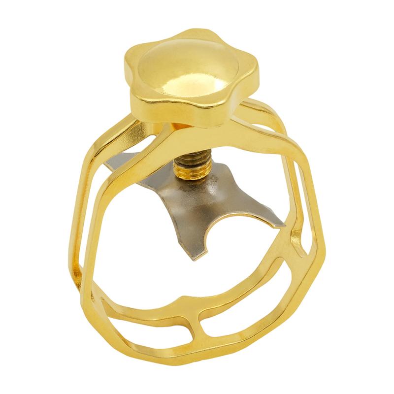Alto Saxophone Mouthpiece Clamp Kit Metal Mouthpiece Bare Copper Hollow Clip Protective Cap Musical
