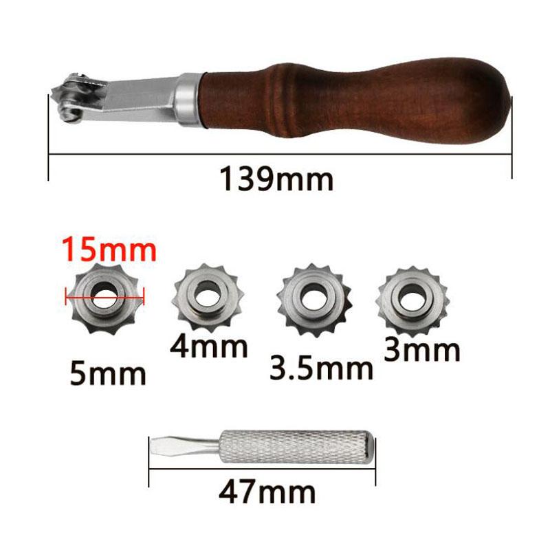 

Набор для работы с кожей Сделай сам Колесо для разметки линии шва, Колесо для разметки шага 3 мм 4 мм 5 мм 6 мм, Набор инструментов для ручной работы, Вспомогательный пробойник Pack of 1