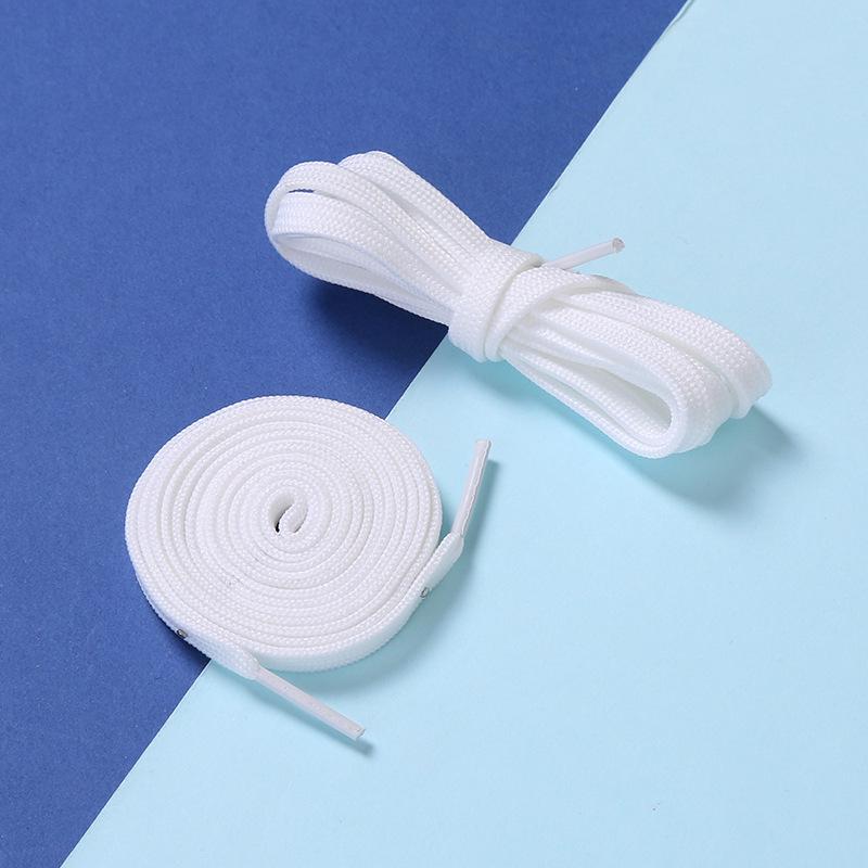 6mm Double Layer Flat Shoelaces for Sneakers, Basketball & Skate Shoes, Casual Hat Bands, Black Pants Waistband Drawstring.