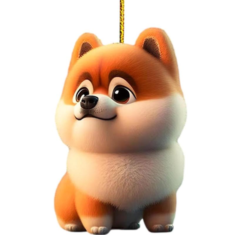 

Собаки Акриловая Плоская Подвеска для Подвешивания в Машину Мопс Украшение для Сумки Украшение для Новогодней Елки Style F