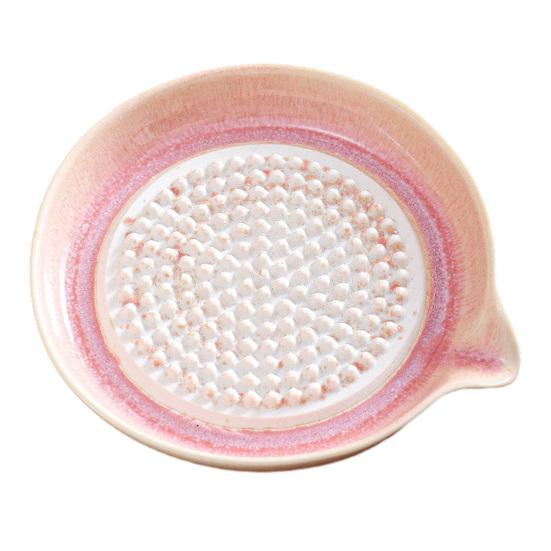 Piatto Grattugia in Ceramica con Smalto Graduale, Schiacciaglio Multi-Funzione per Aglio e Ciotola per Frutta per Cucina, Piatto da Cucina Antiruggine per Purea e Pasta, Decorazione per la Casa