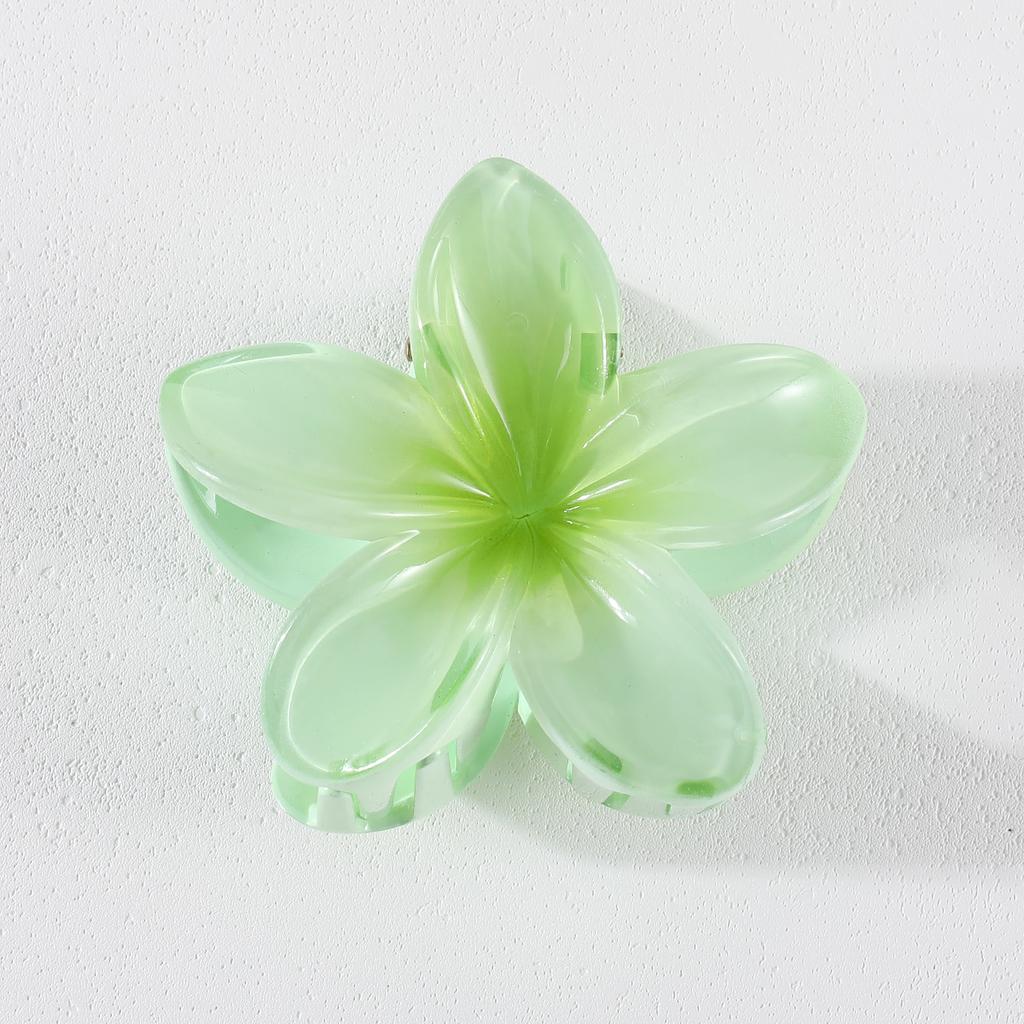 1/2Pcs Gradient Colored Flower Acrylic Hair Claws Clip Women Girls Sweet Hairpins Beach Hawaiian Style Hair Accessories