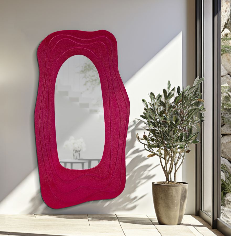 Wall Mirror Dafne Fuxia Cm 90X4X165