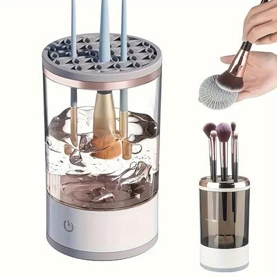 Tragbarer elektrischer Make-up-Pinselreiniger mit USB-Stecker, mit Gummi-Make-up-Maschine, elektrischer USB-Schnellreiniger, Reinigungsbürste, Kragenbürste