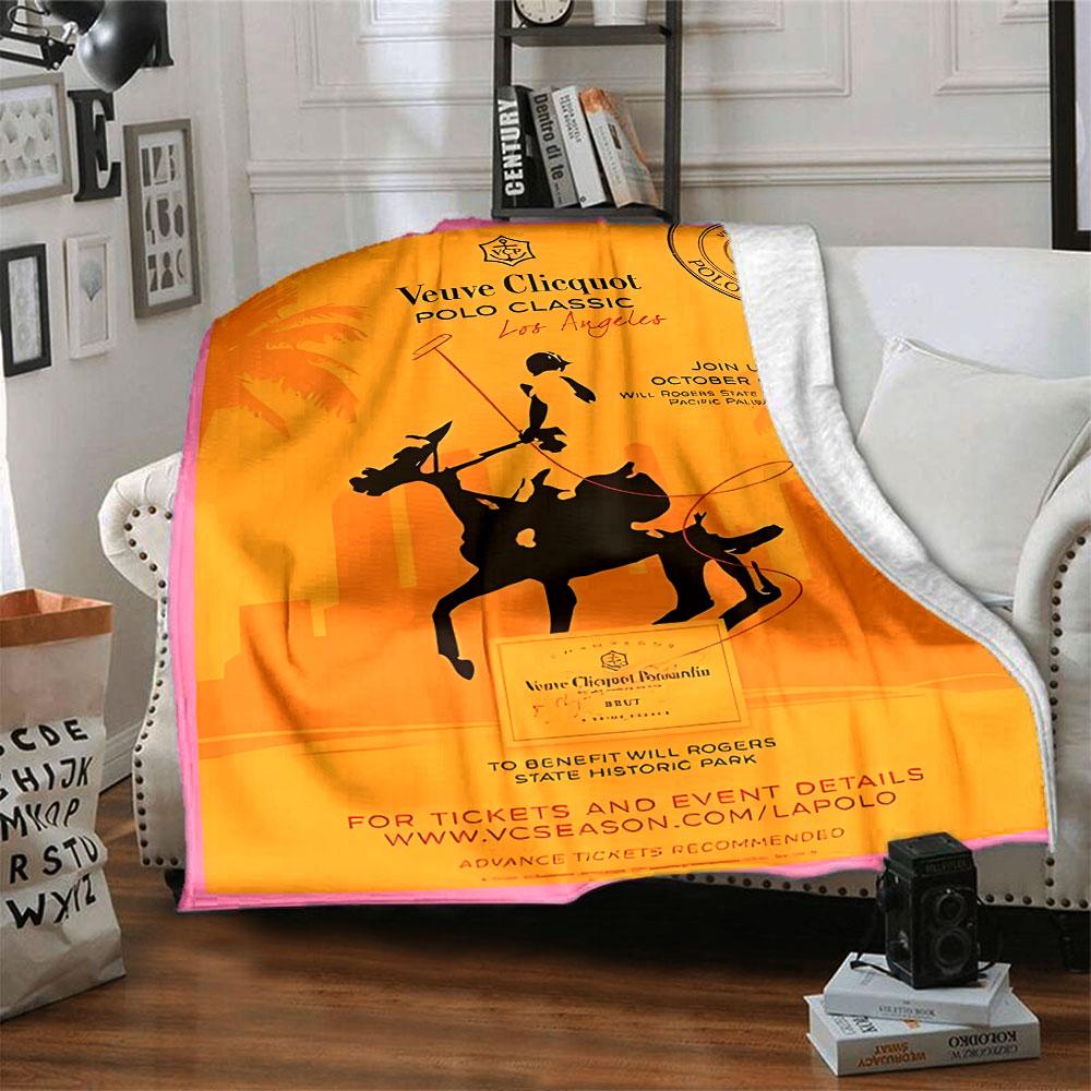 Veuve Clicquot Themed Blanket, Warm Coziness Couch Sofa Bed Blanket Home Decor