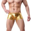 Men Boxers U Convex Breathable Solid Color Smooth Surface Slim Fit Anti-septic Mid Waist Elastic Men Underpants for Daily Wear