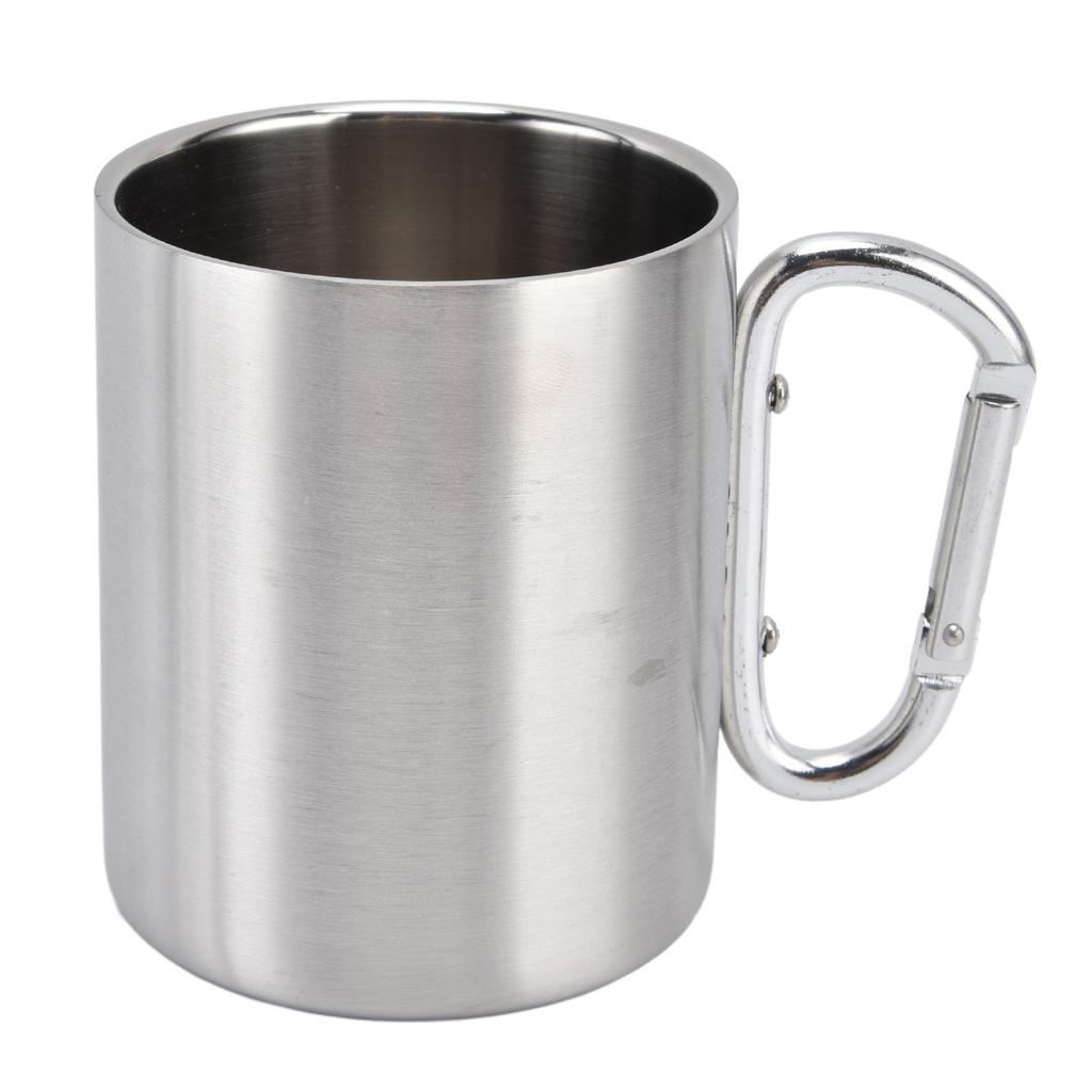 Stainless Steel Mug 360ml Double Wall Comfortable Handle Glossy Surface Exquisite Durable Stainless