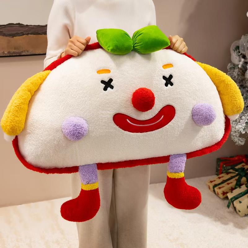 Cartoon Clown Headboard Cushion – Soft, Large Backrest Pillow for Sleeping, Sofa Lumbar Support, and Dorm Use