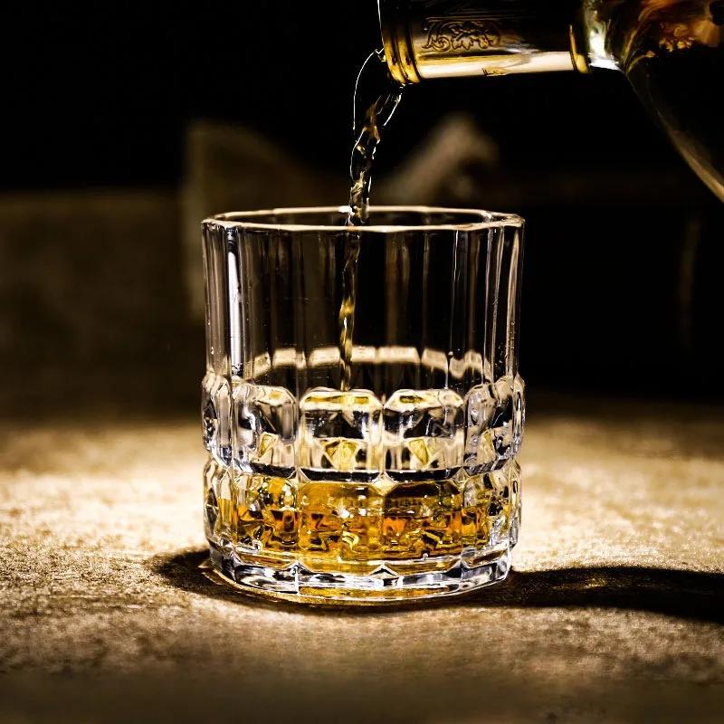 

Стакан для виски Чашка для кофе Набор стеклянной посуды Бокалы для вина Роскошная посуда для напитков Чашка для холодного латте Стакан для напитков из стекла в простом стиле 1pcs