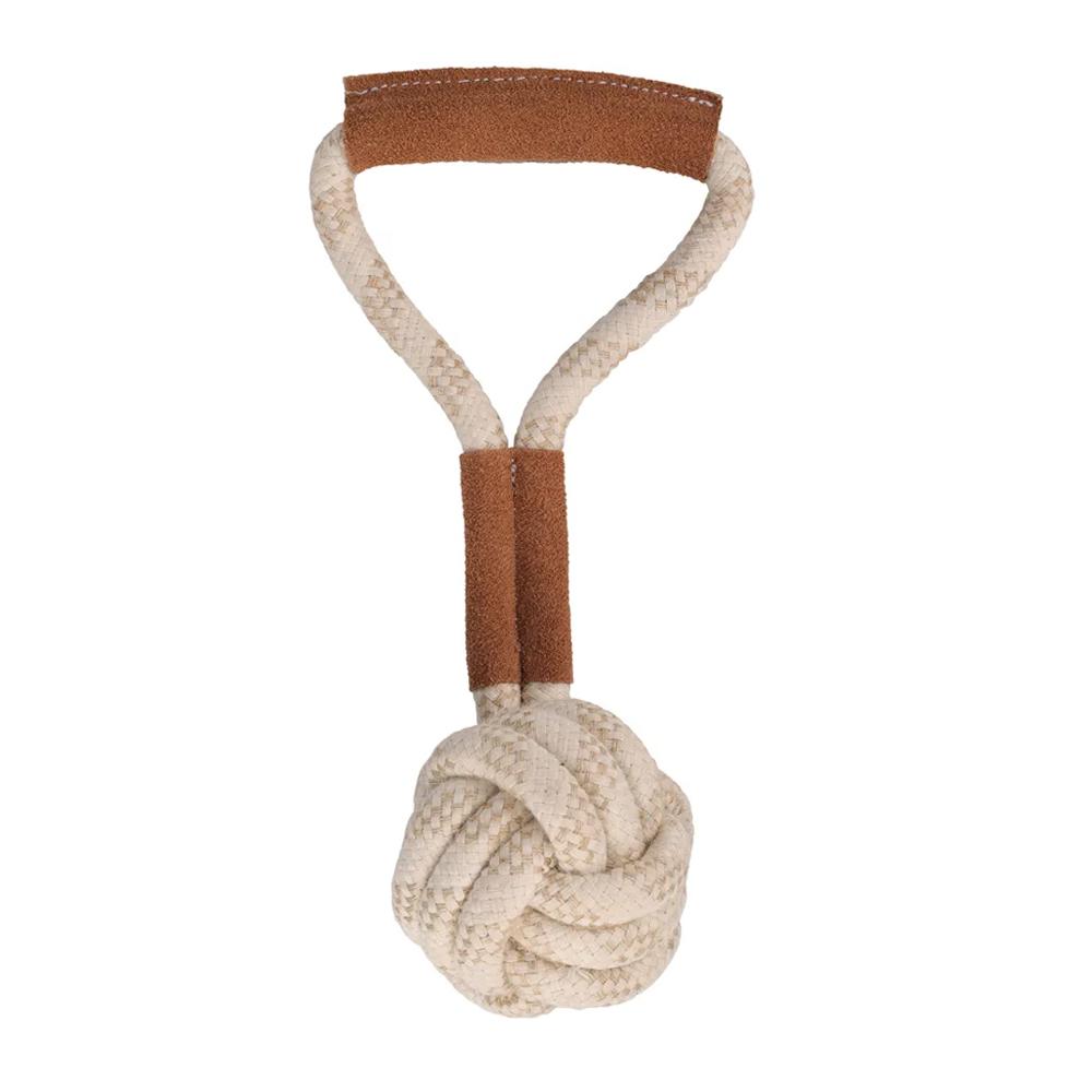 Benji & Flo Tug ´N´ Play Ball Suede Rope Dog Toy