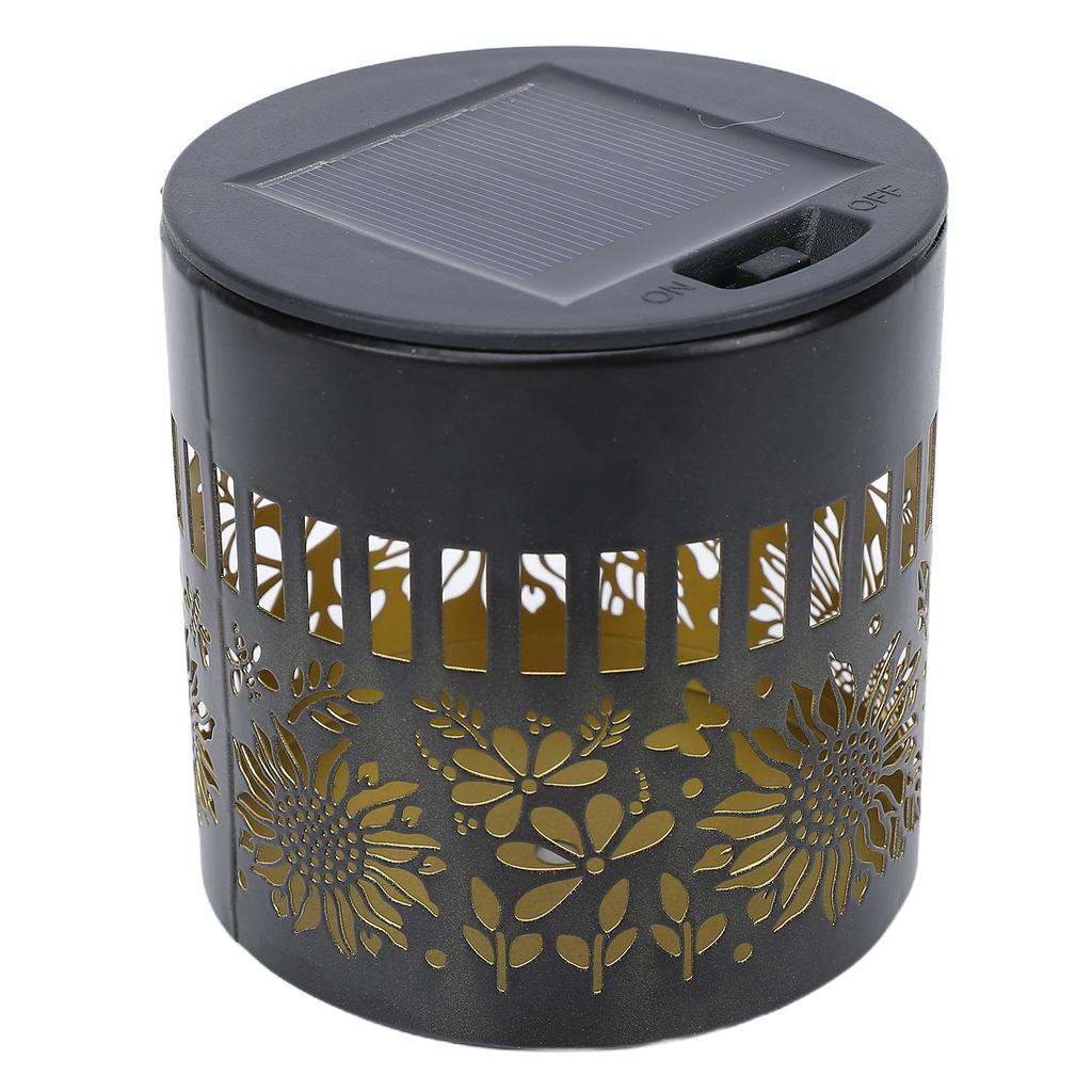 Decorative Solar Wall Light Sunflower Pattern IP65 Water Proof Metal Solar Powered Fence Light for Outdoor Garden