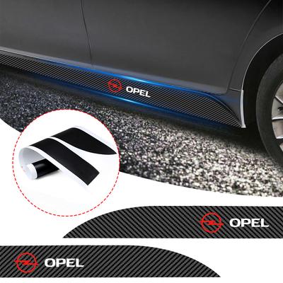 2 Stück Carbon Auto Tür Seitenschweller Streifen Aufkleber Kratzfest Nachrüstaufkleber Für Astra j Insignia Astra g Corsa Zafira b Mokka Vivaro Meriva