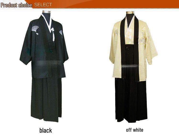 Kimono Anime Samurai da Uomo: Costume Giapponese Tradizionale per Spettacolo