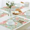 Classic Rose Flower Placemat Linen Table Mat Tree Wooden Style Dining Table Disc Pads Coaster Napperon Plate Bar Tapete De Lugar
