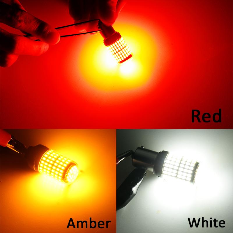 RXZ 1pc CanBus p21w py21w T20 LED W21W W21/5W 7440 T443 led S25 1156 BA15S BAU15S Bulbs 3014 144smd car Turn Signal Lights