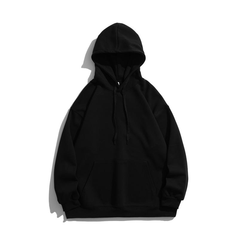 Vyriškas medvilninis džemperis su gobtuvu rudeniui ir žiemai, su aksomu, madingas, sunkus, universalus viršutinis drabužis, laisvi kasdieniai marškiniai vyrams