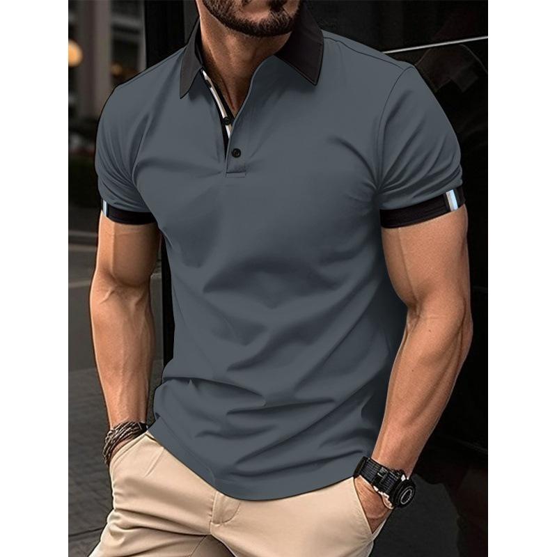 Men's Essential! Short Sleeve Polo Shirt, Slim Fit Stylish Casual Top