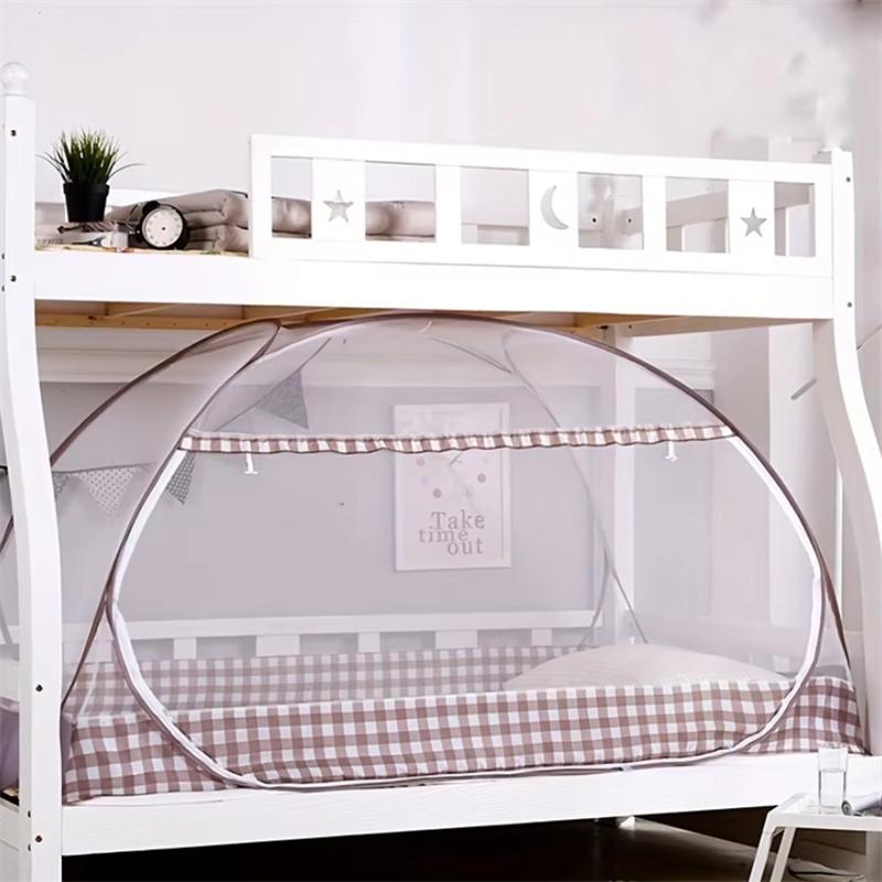 1M Student Dormitory Bunk Bed Free Install Yurt Mosquito Net Full Bottom Anti-fall Child Mosquito Net Summer Home Mosquito Net