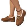 Winter Chain Thick Heel Muffin Cotton Shoes Women's Thick-soled Large-size Velvet Warm Snow Boots