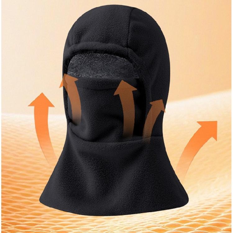 Winter Face Mask Hooded Hat With Elastic Fleece Lining Design For Winter Cycling Hiking Skiining Outdoor Activity Hat