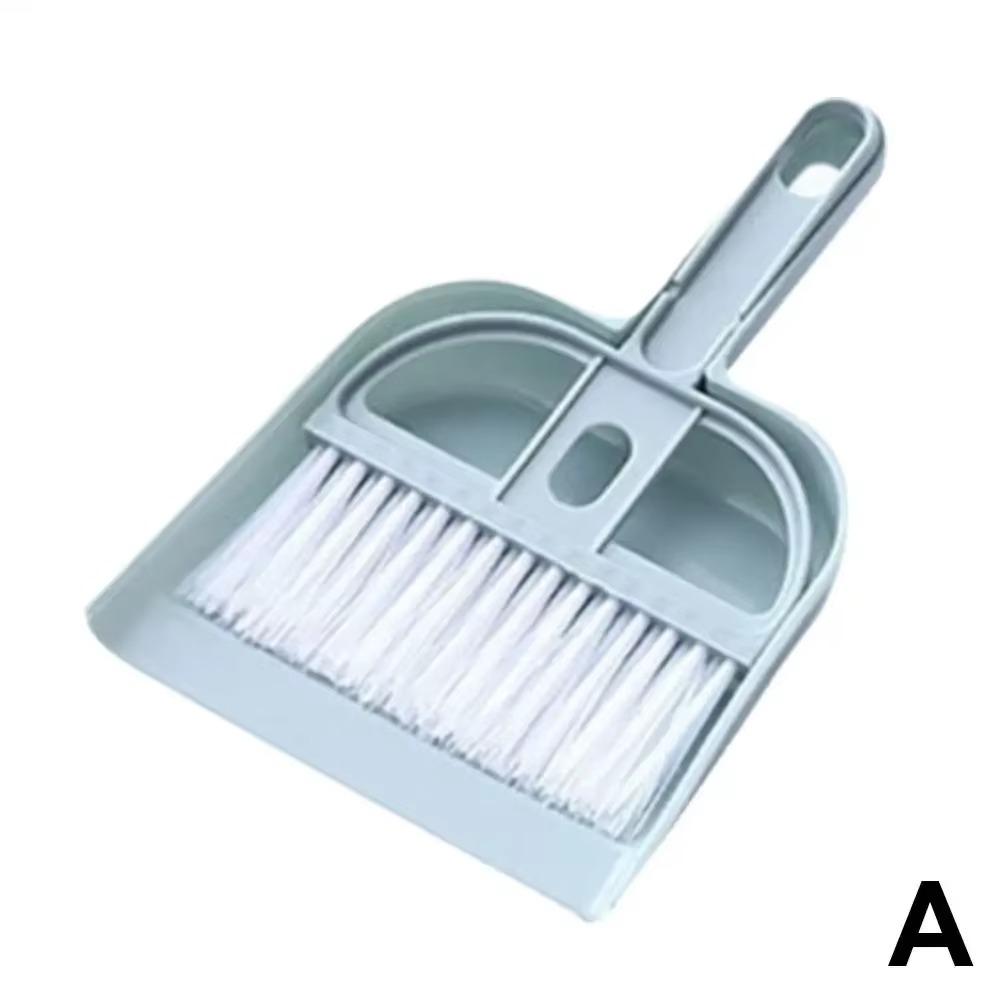 

Mini Desk Broom And Dustpan Set Small Handheld Brush Dustpan For Desktop Keyboard Tabletop Cleaning синий