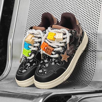 Sneakers Moda per Coppie Maschili Scarpe Sportive Outdoor Casual Scarpe da Donna per Uomo Tennis Stella Retro Punk Hip-hop Scarpe da Skateboard