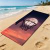 Towel For Outdoor Camping Beach Towel Moon Cool Basketball Super Absorbent Quick-Drying Summer Towel