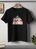 T-Shirt ONEQ Unisex Size 46-48 (M) with BTS Print, Black