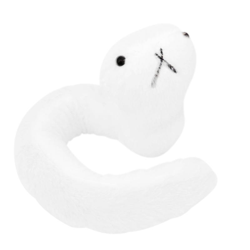 

Stuffed Animals Cartoon Snake New Year Mascots Toy Soft Snake Figure 2025 Snake Mascots Photostudio Props 1 белый