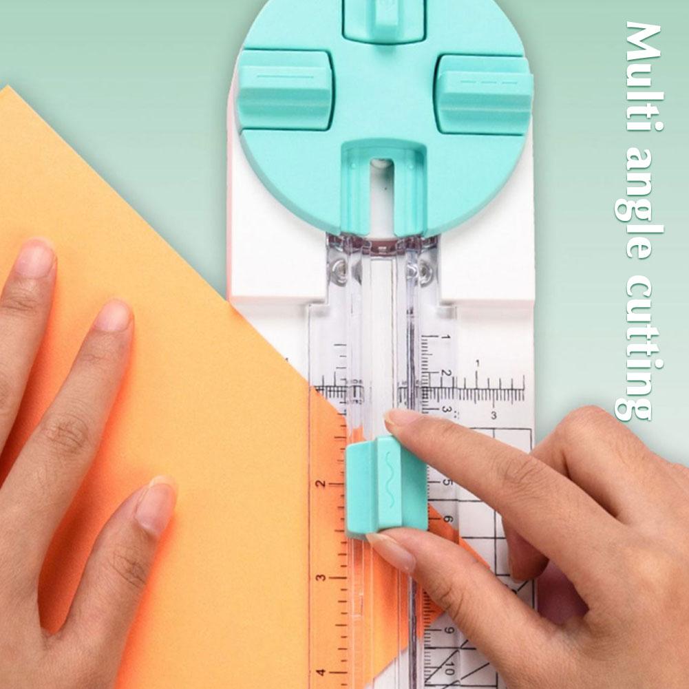 4 In 1 Paper Cutter Multi-Functional Paper Cutter Creasing Machine Curved/Straight Handbook Making Photos Sliding Cutting Tools