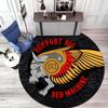 Gang violence Motorcycle enthusiasts Hells Angels Motorcycle Club circular carpet is soft, home, bedroom, door mat decoration, and non slip carpet E5