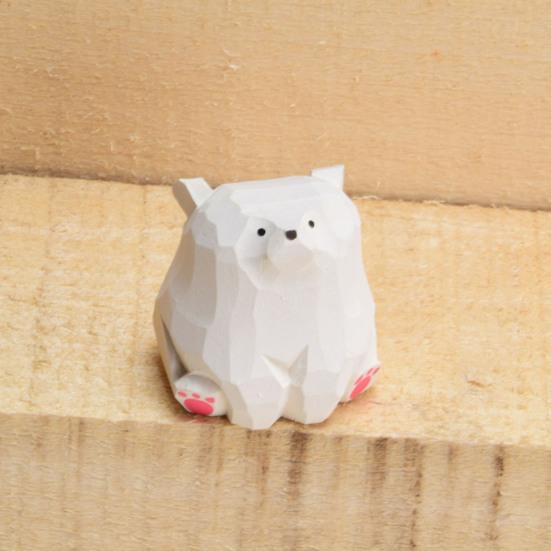 Dřevěná figurka medvěda Miniaturní soška medvěda Rustikální zvířecí stolní ozdoba pro ložnici dětský pokoj hernu