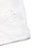 Women White Loose Hollow Out V Neck Short Sleeve Casual Shirt